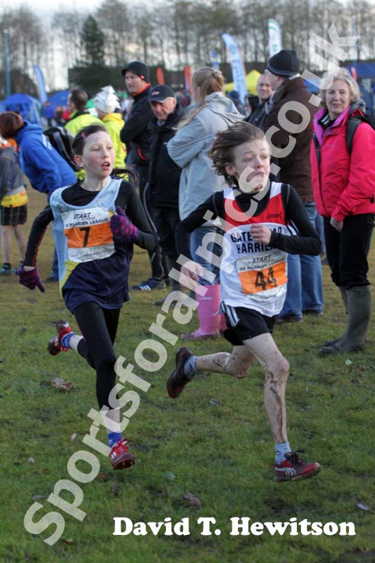 Orange 47 and 44 Start First North East Harrier League,  Jarrow.